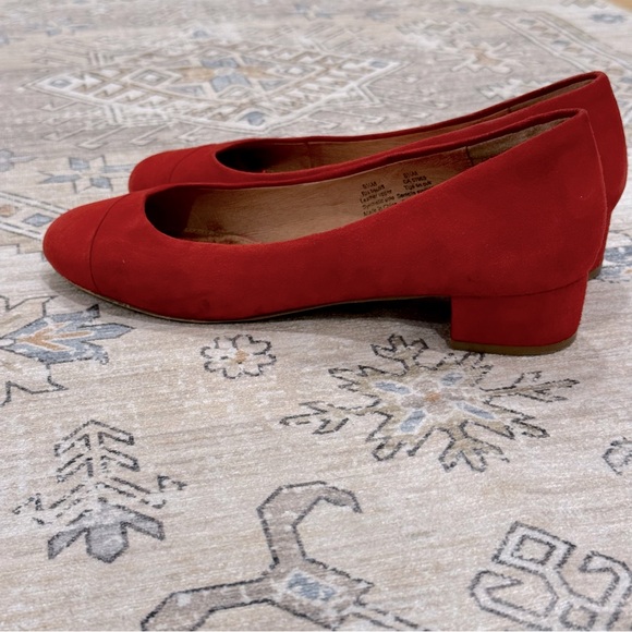 Halogen Women Sz 8.5 M Red Pump Leather Shoes - Picture 4 of 11